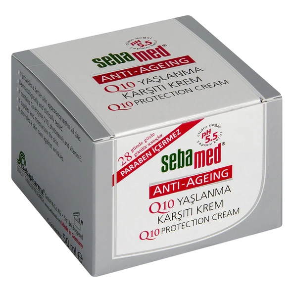Sebamed Q10 Anti Age Yaşlanma Karşıtı Yüz Kremi 50 ml - Diş Beyazlatıcı Köpük Hediye ürün görseli 1