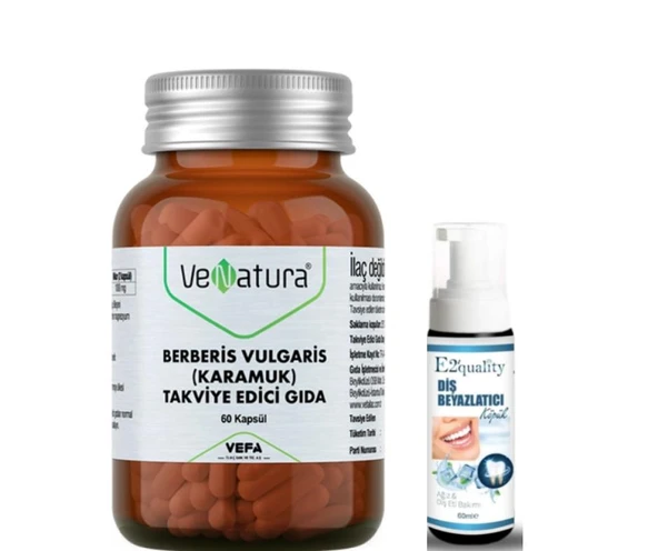 Venatura Berberis Vulgaris Takviye Edici Gıda 60 Kapsül - Diş Beyazlatıcı Köpük Hediye ürün görseli 1