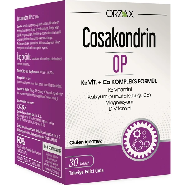 Orzax Cosakondrin-Op 30Tablet ürün görseli 1