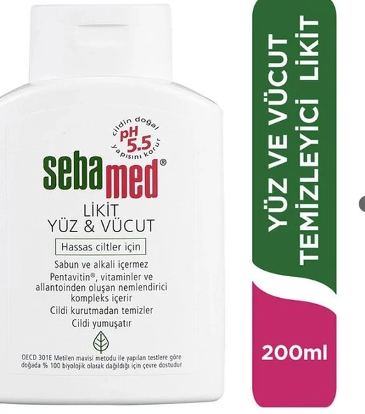 Sebamed Likit Yüz ve Vücut Temizleyici Jel 200 ml ürün görseli 1
