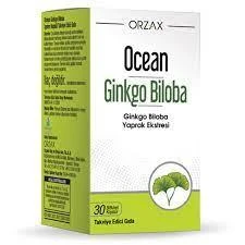 Orzax Ocean Ginkgo Biloba Takviye Edici Gıda 30 Bitkisel Kapsül ürün görseli 1