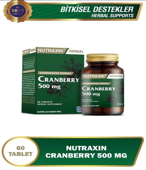 Nutraxin Cranberry 60 Tablet ürün görseli 1