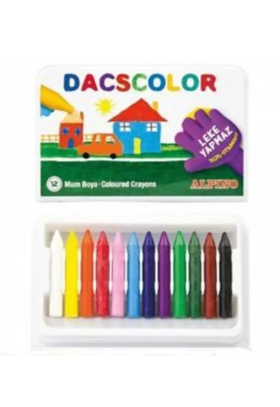 Alpino Dacscolor 12'li Mum Boya 12 Renk Silinebilir Mum Boya ürün görseli 1
