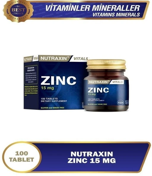Nutraxin Zinc 15 Mg 100 Tablet ürün görseli 1