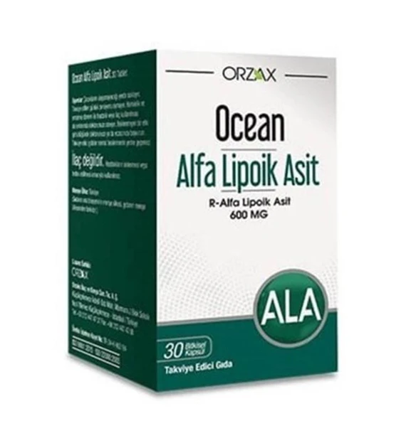 Orzax Ocean Alfa Lipoik Asit 600 mg 30 Tablet ürün görseli 1