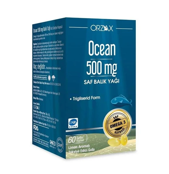 Orzax Ocean 500mg 60 Kapsül ürün görseli 1