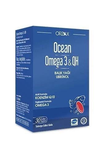 Orzax Ocean Omega 3 & QH Takviye Edici Gıda 30 Kapsül ürün görseli 1