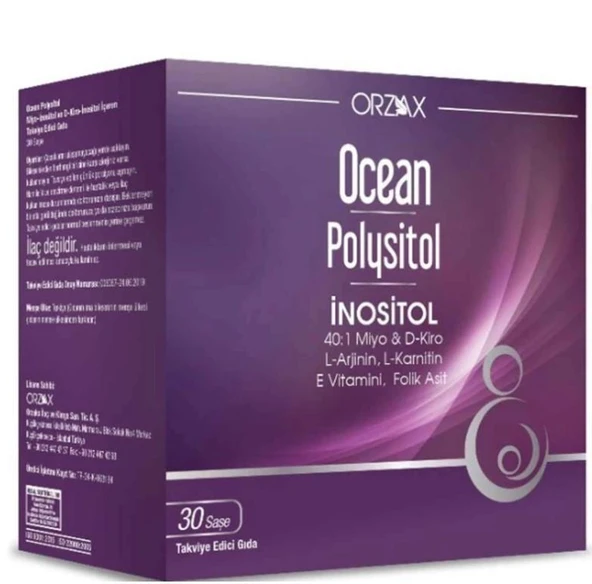 Orzax Ocean Polysitol Takviye Edici Gıda 30 Saşe - Folik Asit 400 μg ürün görseli 1