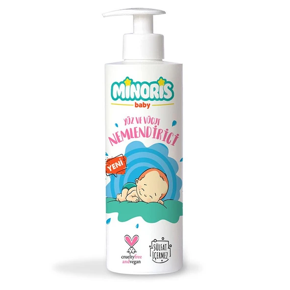 Minoris Baby Çocuklar İçin Tamamen Doğal El Yüz ve Vücut Nemlendirici 200 ml ürün görseli 1