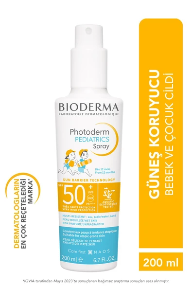 SPREY SPF50+ BEBEK, ÇOCUK ÇOK YÜKSEK KORUMALI GÜNEŞ KREMİ SPREY FORMUNDA 200 ML GKHAİR920 ürün görseli 1
