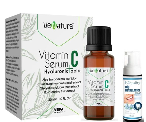 Venatura Vitamin C + Hyaluronic Acid Cilt Bakım Serumu 30 ml  - Diş Beyazlatıcı Köpük Hediye ürün görseli 1