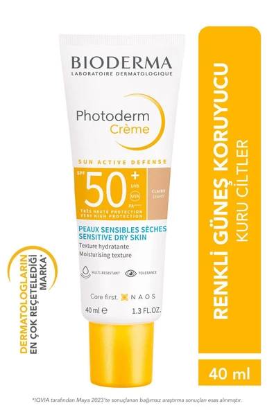 PHOTODERM CREAM LİGHT SPF50+ SKİN BARRİER PROTECTİVE COLORED SUNSCREEN 40 ML GKHAİR1411 ürün görseli 1