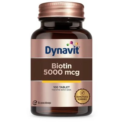 Dynavit Biotin 5000 mcg Takviye Edici Gıda 100 Tablet ürün görseli 1