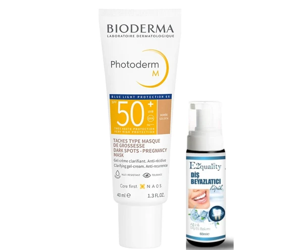 Bioderma Photoderm M SPF 50+ Krem 40 ml - Golden- Diş Beyazlatıcı Köpük Hediye ürün görseli 1