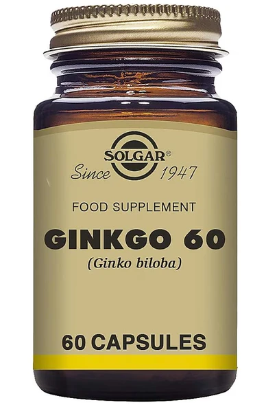 Solgar Ginkgo Biloba Leaf Extract 60 Kapsül ürün görseli 1