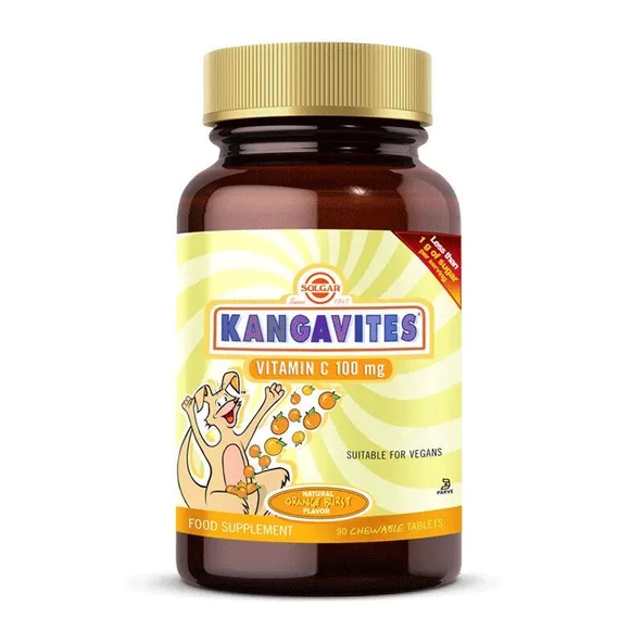 Solgar Kangavites Vitamin C 100 mg 90 Tablet - Diş Beyazlatıcı Köpük Hediye ürün görseli 1