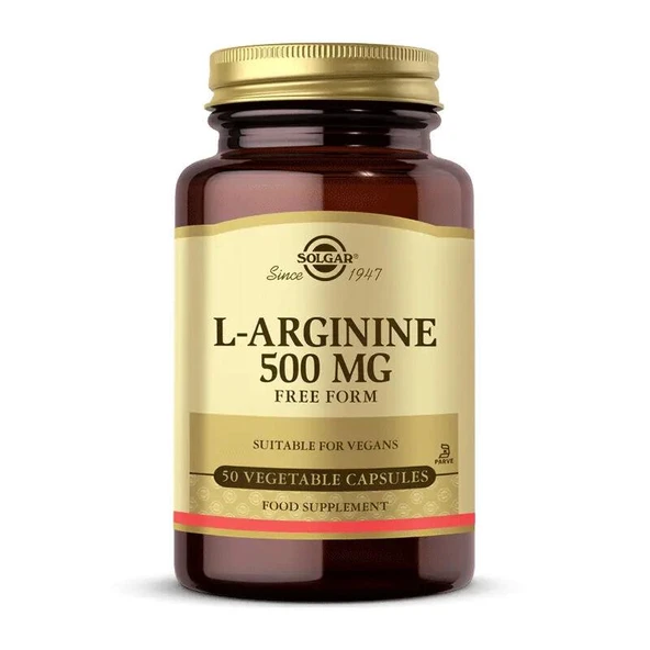 Solgar L-Arginine 500 mg 50 Tablet - Diş Beyazlatıcı Köpük Hediye ürün görseli 1