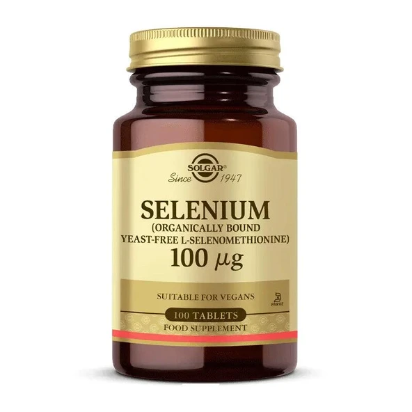 Solgar Selenium 100 mcg 100 Tablet - Diş Beyazlatıcı Köpük Hediye ürün görseli 1