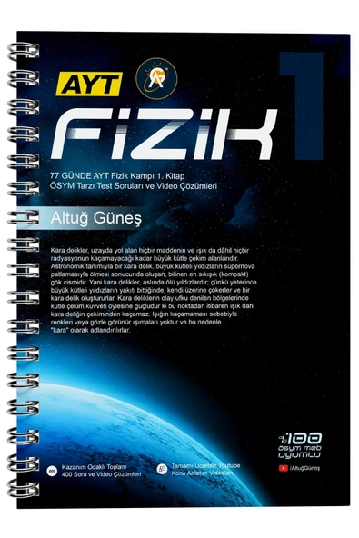 Altuğ Güneş 77 Günde AYT Fizik Kampı 1. Kitap ürün görseli 1