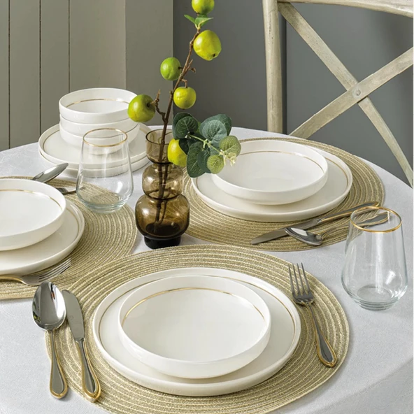 Pierre Cardin Swan Gold 24 Parça 6 Kişilik Yemek Takımı ürün görseli 1