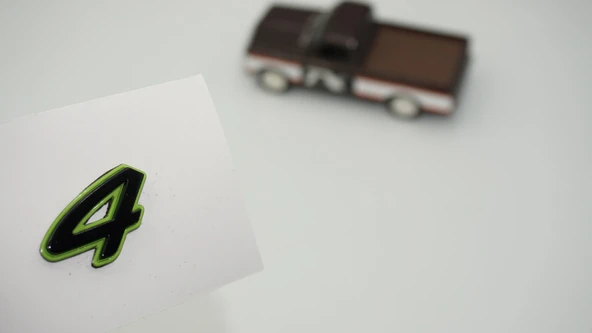 DK Tuning Porsche 4 Green Black Yeşil Siyah ABS Yazı Logo Arma ürün görseli 1