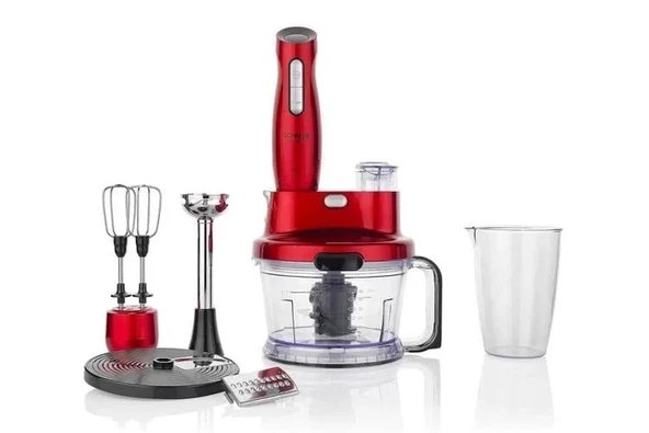 Schafer Meister 1000 W Multi Blender Seti 17 Parça Kırmızı ürün görseli 1