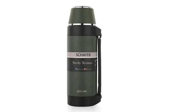Schafer Steely Çelik Termos 1.5 Lt Yeşil ürün görseli 1