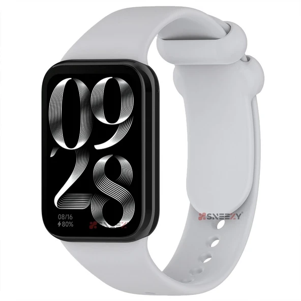 Xiaomi Mi Band 8 Pro Uyumlu Purelux Soft Yumuşak Silikon Kordon  Gri ürün görseli 1