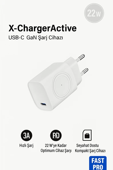 2’si 1 TYPE-C Çıkışlı Telefon- Apple Watch Akıllı Saat Wireless Kablosuz Destekli Şarj Adaptörü ürün görseli 1