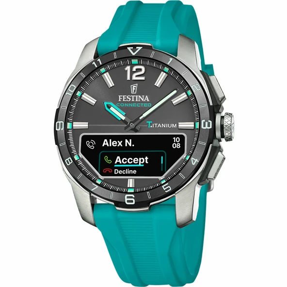 Festina F23000/5 Connected D Black Quartz Silikon Mavi 44 mm Erkek Kol Saati ürün görseli 1