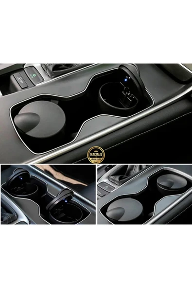 TRAKMATS Renault Megane 4 Sedan 2016-2017-2018-2019-2020-2021-2022-2023-2024-2025-2026 Mavi Işıklı Kapaklı Küllük ürün görseli 1