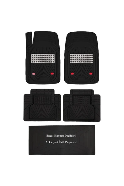 CARMATS Mercedes Citan 2016 Uyumlu 4d Havuzlu Yeni Nesil Universal Paspas Krom Gri ürün görseli 1
