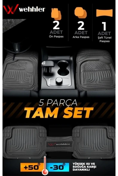 WEHHLER Toyota MR 2 (_W3_) 1999-2007 Havuzlu-Kalın-Sert-Kesilebilir Paspas ürün görseli 1