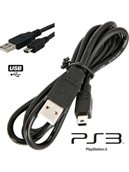 Sony Ps3  Oyun Kolu Controller Joystick Playstation 3 Charcing Usb Şarj Kablosu ürün görseli 1