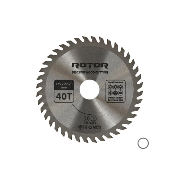 Ahşap kesme diski ROTOR 125*22,23 40T ürün görseli 1