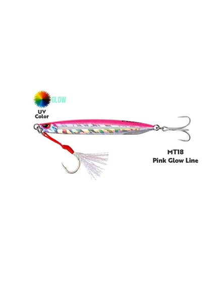 Fujin Metal Cast Jig Metal Yem  Pink Glow Line 80 GR ürün görseli 1