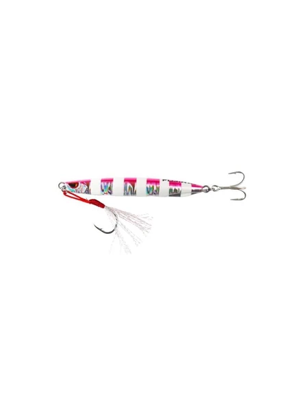 Fujin Metal Cast Jig Metal Yem  PİNK ZEBRA GLOW 80 GR ürün görseli 1