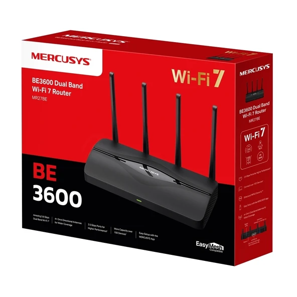 Mercusys MR27BE Dual Band Wi-fi 7 Router - Resim 3