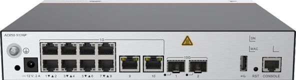 HUAWEI AC650 512AP AC650 512AP MAINFRAME 10 GE ELECTRICAL PORTS 2 10GE OPTICAL PORTS WITH THE AC DC ADAPTER ürün görseli 1