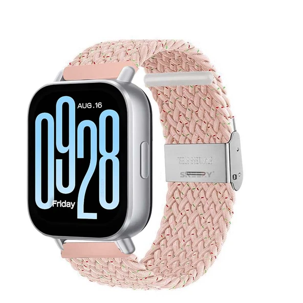 Redmi Watch 5 Active Redmi 5 Lite Uyumlu Kordon Metal Klips Solo Fiberlink Örgü Kordon  Pudra ürün görseli 1