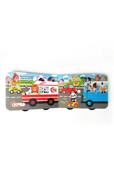 Oyuncak Kitap - Ambulans (Gerçek Tekerlekli) - Resim 5