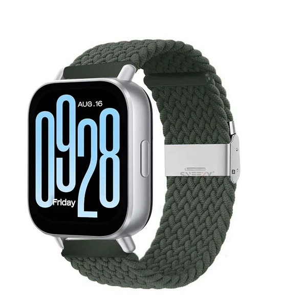 Redmi Watch 5 Active Redmi 5 Lite Uyumlu Kordon Metal Klips Solo Fiberlink Örgü Kordon  Haki ürün görseli 1