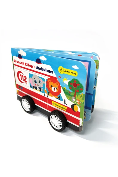 Oyuncak Kitap - Ambulans (Gerçek Tekerlekli) - Resim 2