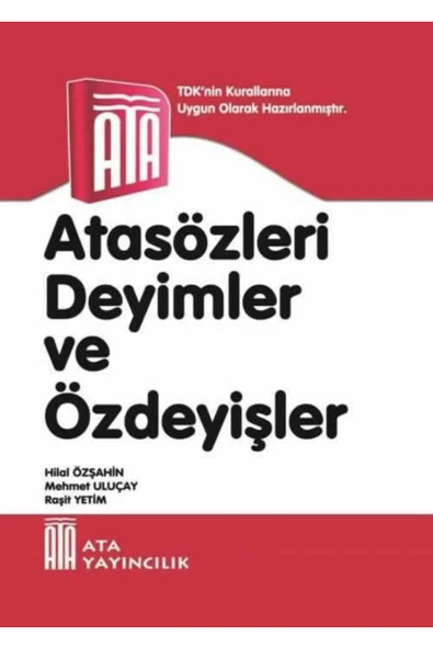 Ata Yayıncılık Atasözleri, Deyimler Ve Özdeyişler (karton Kapak) ürün görseli 1