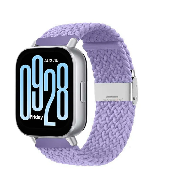 Redmi Watch 5 Active Redmi 5 Lite Uyumlu Kordon Metal Klips Solo Fiberlink Örgü Kordon  Lila ürün görseli 1