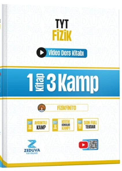 Zeduva Yayınları Fizikfinito TYT Fizik 1 Kitap 3 Kamp Video Ders Kitabı ürün görseli 1