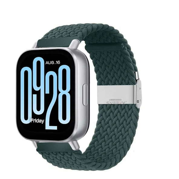 Redmi Watch 5 Active Redmi 5 Lite Uyumlu Kordon Metal Klips Solo Fiberlink Örgü Kordon  Petrol ürün görseli 1