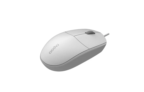 Rapoo 18102-Rp N100 1600Dpı Her Iki El Ile Kullanılabilen Usb Beyaz Mouse ürün görseli 1