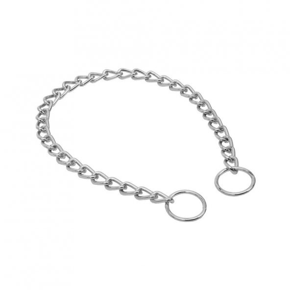 Doggie Eğitim Serisi Boğma Zincirli Köpek Boyun Tasması Krom Kaplama 3x50-50cm/ ürün görseli 1
