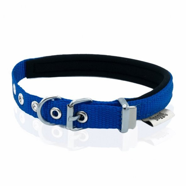 Doggie Comfort Yumuşak Dokuma Köpek Boyun Tasması S 1.5x20-25cm Royal Mavi ürün görseli 1